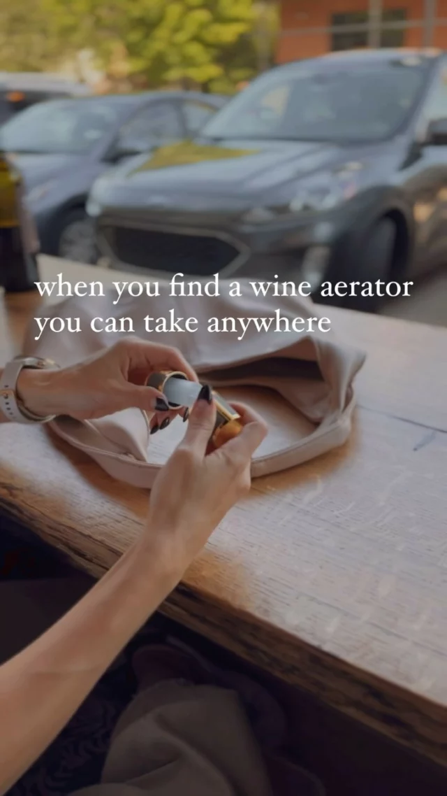 Our wine aerator is portable and easy to use! You can take it anywhere and it’s dishwasher safe. Get 15% off your first purchase today! #winelover #wineaerator #wine #15percentoff